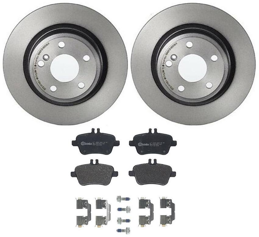 Mercedes Brembo Brakes Kit - Pads and Rotors Rear (295mm) (Low-Met) 246423011207 - Brembo 3808523KIT